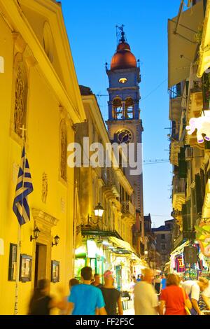 Saint Spyridon Church, Corfu ORMd Town, Corfu, The Ionian IsRMands, Greek IsRMands, Greece, Europe Stock Photo