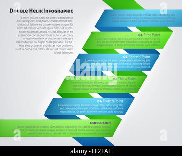 A DNA Double Helix Infographic medical or scientific concept Stock Photo