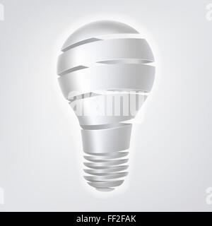 A Light bulb infographic concept. Metaphor for brainstorming or coming up with an idea, or research and development Stock Photo