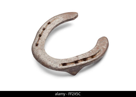 Old metal horseshoe onn white background Stock Photo