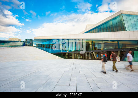 OSLO, NORWAY - JULY 31, 2014: The Oslo Opera House Is The Home Of The Norwegian National Opera And Ballet Stock Photo