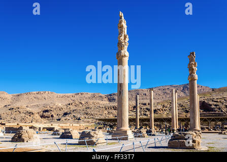 Ruins of Apadana Palace at Persepolis - Iran Stock Photo