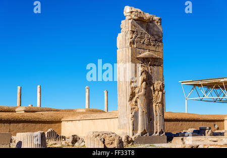 Ruins of Persepolis, the capital of the Achaemenid Empire Stock Photo