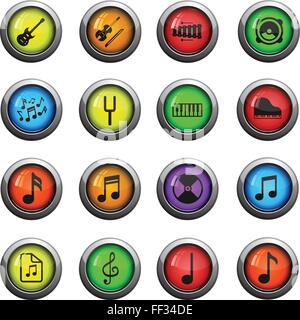 Music simply icons Stock Vector