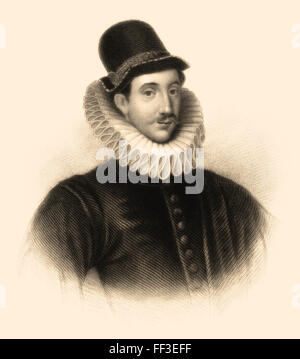 Sir Fulke Greville, 1st Baron Brooke, de jure 13th Baron Latimer and 5th Baron Willoughby de Broke, 1554-1628, an Elizabethan po Stock Photo