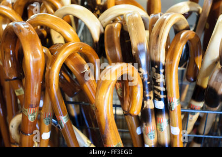 Wooden sticks for sale in Montserrat, Catalonia , Spain Stock Photo