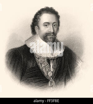 William Herbert, 3rd Earl of Pembroke, 1580-1630, an English nobleman, Lord Chamberlain, founded Pembroke College, Oxford with K Stock Photo