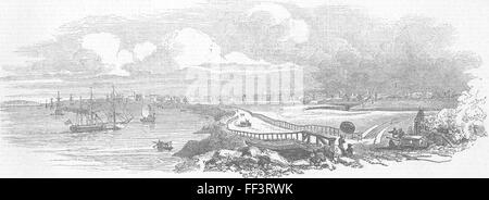 INDIA Kolkata-Arrival of New Gov-General 1844. Illustrated London News Stock Photo