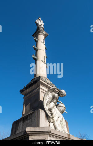 Christopher Columbus Monument, Columbus Circle, NYC Stock Photo