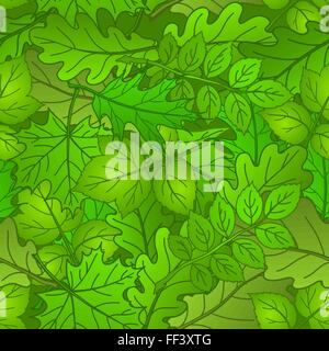 Leaves of plants, seamless, summer Stock Vector