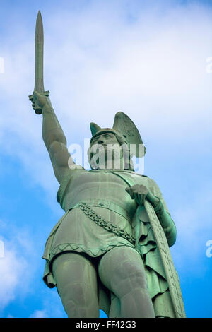 Europe, Germany, North Rhine-Westphalia, the Hermann monument near Detmold-Hiddesen, Teutoburg Forest [the monument commemorates Stock Photo