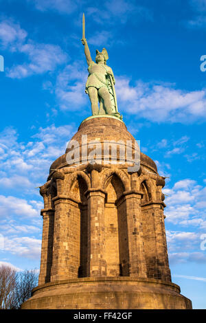 Europe, Germany, North Rhine-Westphalia, the Hermann monument near Detmold-Hiddesen, Teutoburg Forest [the monument commemorates