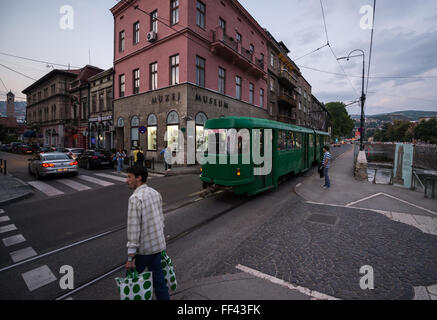 A place of Assassination of Archduke Franz Ferdinand of Austria and Museum building, Sarajevo Old Town, Bosnia and Herzegovina Stock Photo