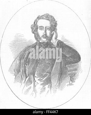 SCOTLAND Edward Bulwer Lytton, University Rector 1856. Illustrated London News Stock Photo