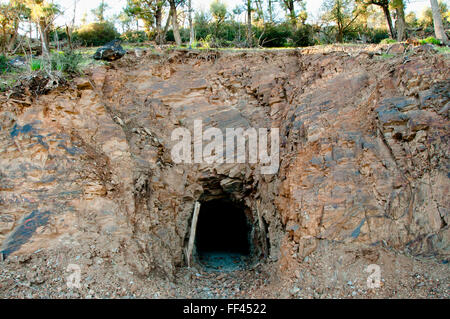 Underground Mining Tunnel Entrance Stock Photo