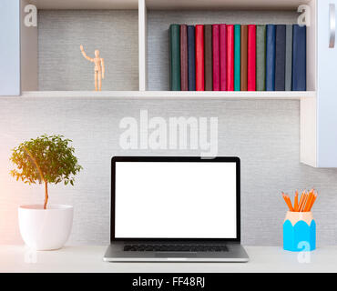 Workplace with modern gadgets Stock Photo
