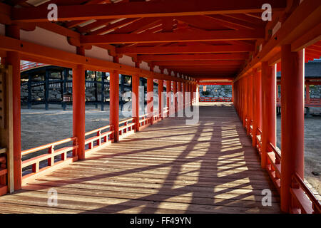 Japan,  Chugoku, Miyajima island, Itsukushima shrine. Stock Photo