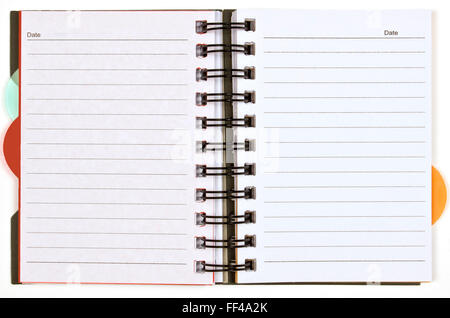 Day Planner With Blank Pages Stock Photo