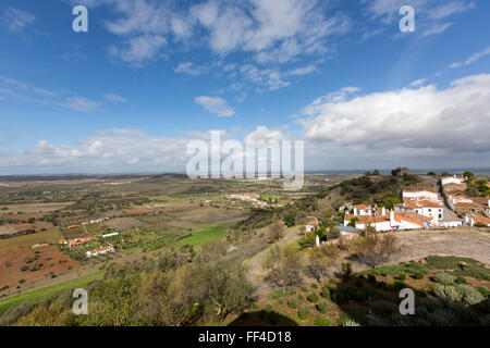 Évora district landscape from, Monsaraz, Portugal Stock Photo