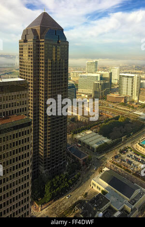 A Vertical aerial view of Dallas, Texas Stock Photo