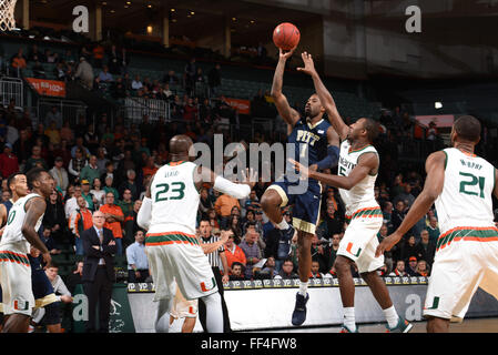 Coral Gables, Florida, USA. 9th Feb, 2016. James Robinson #0 Of ...