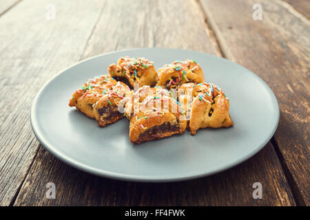 Buccellato - traditional Sicilian pastries stuffed with dried figs and raisins Stock Photo