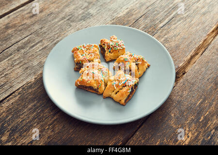 Buccellato - traditional Sicilian pastries stuffed with dried figs and raisins Stock Photo