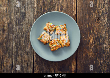 Buccellato - traditional Sicilian pastries stuffed with dried figs and raisins Stock Photo