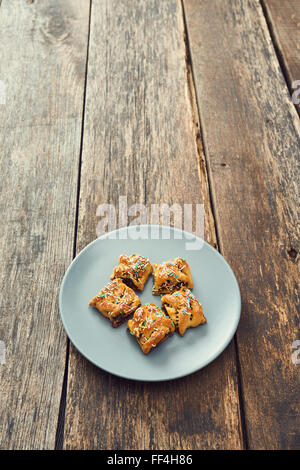 Buccellato - traditional Sicilian pastries stuffed with dried figs and raisins Stock Photo