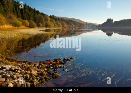 Pontsticill reservoir, Brecon Beacons, Wales in Autumn. Stock Photo