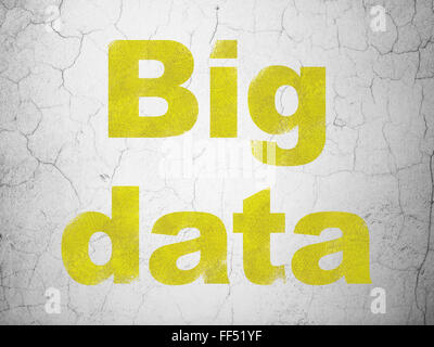 Data concept: Big Data on wall background Stock Photo
