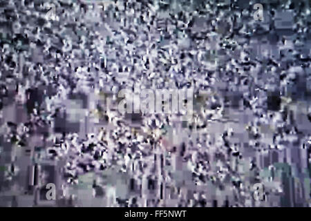 Tv screen with static noise, bad signal reception Stock Photo