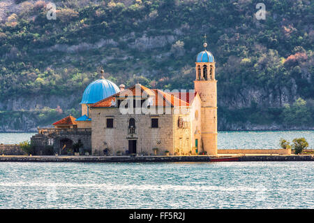 Castle on Island on the Kotor bay in Montenegro, Europe. Stock Photo