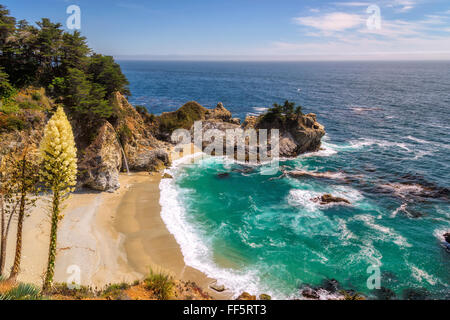 Beautiful Julia Pfeiffer beach in Big Sur. California Stock Photo