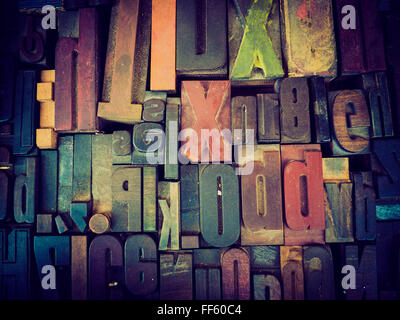 Wooden Type Letters Stock Photo