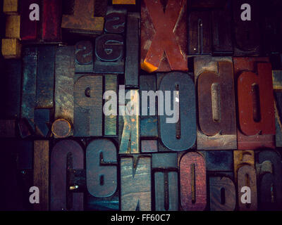 Wooden Type Letters Stock Photo