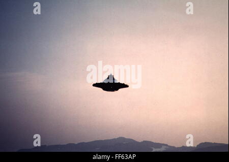 astronautics, unidentified flying object (UFO), flying ufo, Hasenböl-Langenberg, Switzerland, 29.3.1976, Additional-Rights-Clearences-Not Available Stock Photo