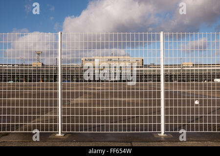 BERLIN, JANUARY 28: The "Flughafen Berlin-Tempelhof" (german for "Berlin Tempelhof Airport" on January 28th in Berlin. Stock Photo
