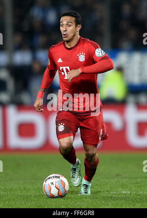 Munich, Germany. 10th Feb, 2016. A participant wears a bandage with ...