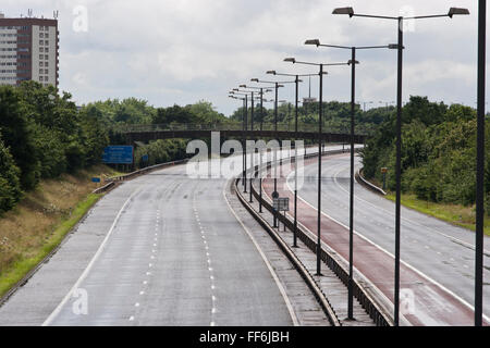 M4 Motorway closed to traffic near Heston Motorway Services London Stock Photo