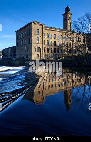 New Mill Former Textiles Mill by the River Aire Saltaire West Yorkshire England Stock Photo