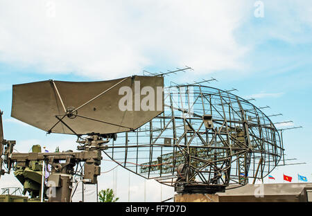 5th Belarusian military exhibition MILEX 2009 - 19-22 may 2009.Antennas of antiaircraft defense radars. Stock Photo