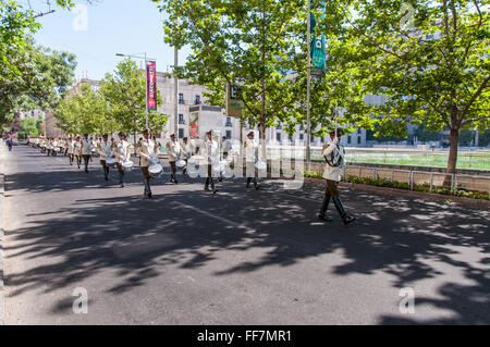 Ceremonial changing of the guard at Palacio de la Moneda in Santiago, Chile. Stock Photo