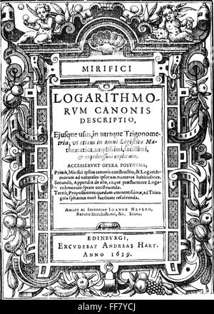 Title page of the Mirifici Logarithmorum Canonis Descriptio ...