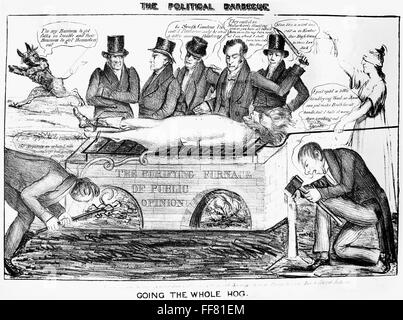 Political cartoon of President Andrew Jackson depicting him as 'King ...