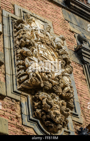 Palace of Marquess of Casa Torre. Shield in the facade. Igea, La Rioja, Spain, Europe. Stock Photo