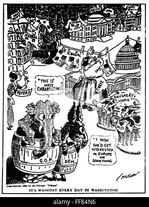 TEAPOT DOME SCANDAL. /nA cartoon on the Teapot Dome investigations