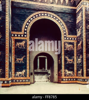 BABYLON: ISHTAR GATE 600 B.C. /nReconstruction Of The Ishtar Gate Of ...