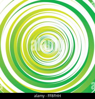 Spiral element, concentric circles with brush strokes Stock Vector