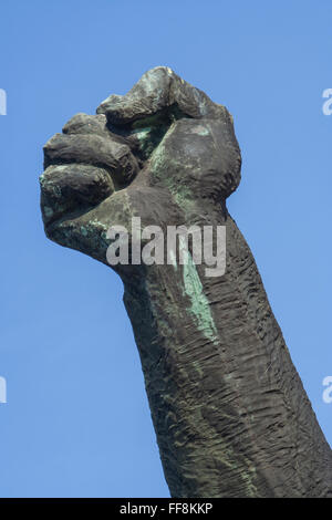Communist-era Republic of Councils monument in the Memento Park, Budapest, Hungary Stock Photo